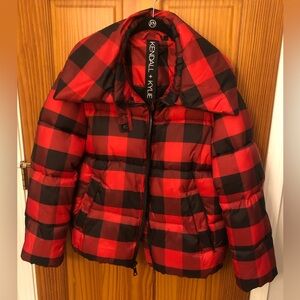 Kendal + Kylie Plaid Puffer Coat